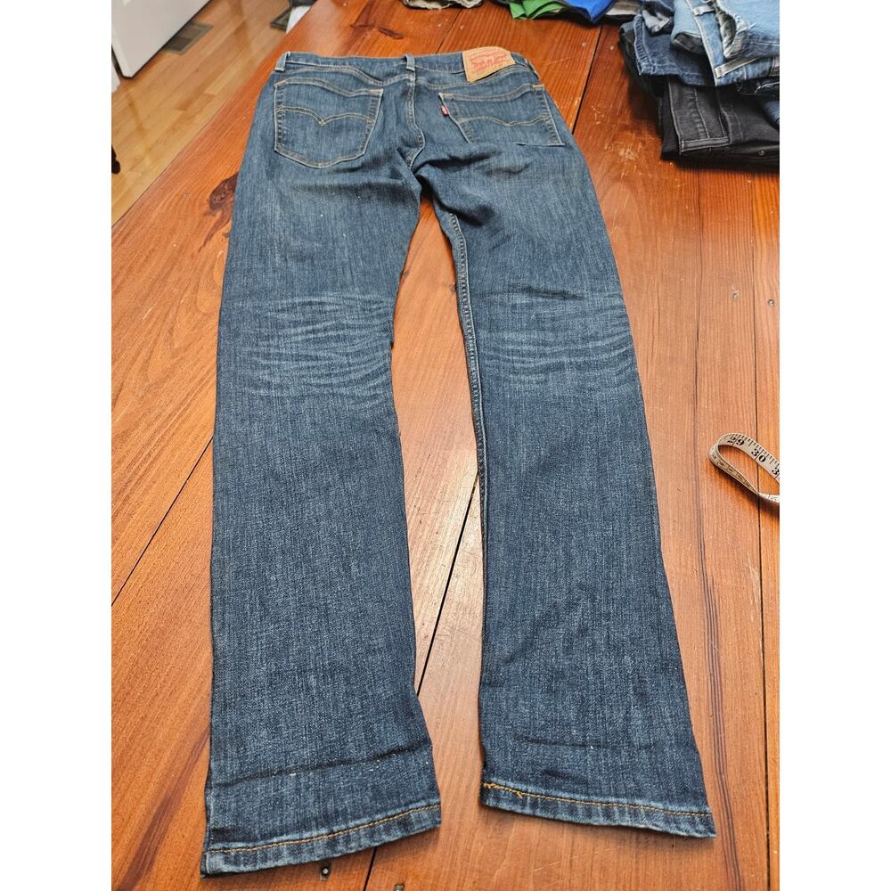 Levi's 510 Skinny Jeans Men's 32x34 Dark Wash Faded Distressed Denim - Picture 8 of 9